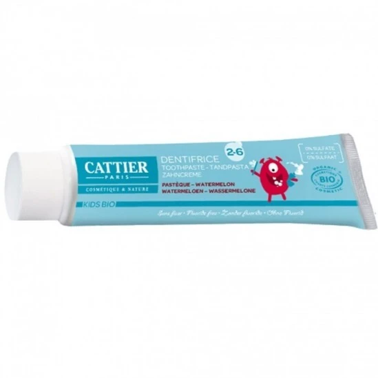 Cattier Dentifrice 2-6 Ans Bio Gout Pastèque 50ml 1 Cattier Dentifrice 2-6 Ans Bio Gout Pastèque 50ml