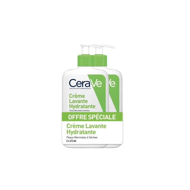 Cerave Cleanse Corps Crème Lavante Hydratante Peaux Normales à Sèches 2x473ml 1 Cerave Cleanse Corps Crème Lavante Hydratante Peaux Normales à Sèches 2x473ml