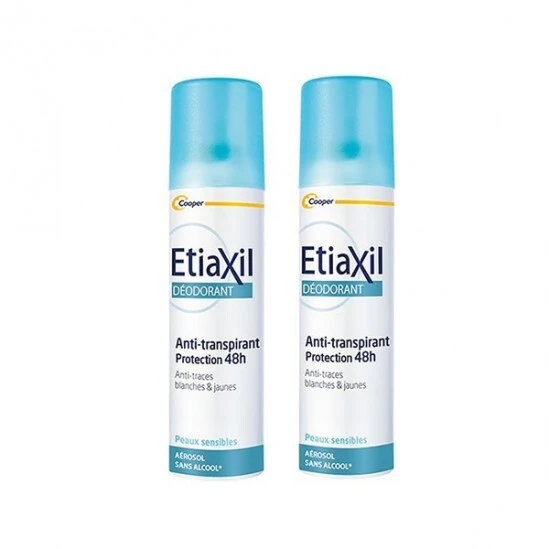 Cooper Etiaxil Déodorant Anti-transpirant 48h Aérosol 2x150ml 1 Cooper Etiaxil Déodorant Anti-transpirant 48h Aérosol 2x150ml
