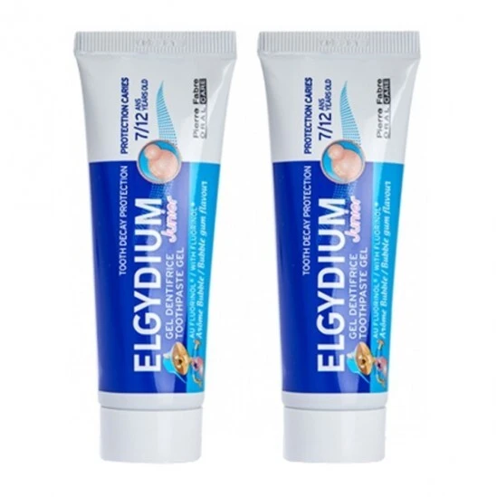 Elgydium Junior Gel Dentifrice Bubble Gum Lot De 2x50ml 1 Elgydium Junior Gel Dentifrice Bubble Gum Lot De 2x50ml