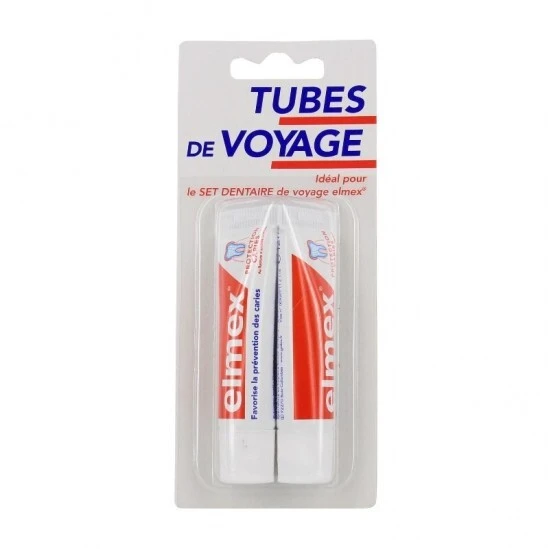 Elmex Dentifrice Protection Caries Tubes De Voyage 2x12ml 1 Elmex Dentifrice Protection Caries Tubes De Voyage 2x12ml