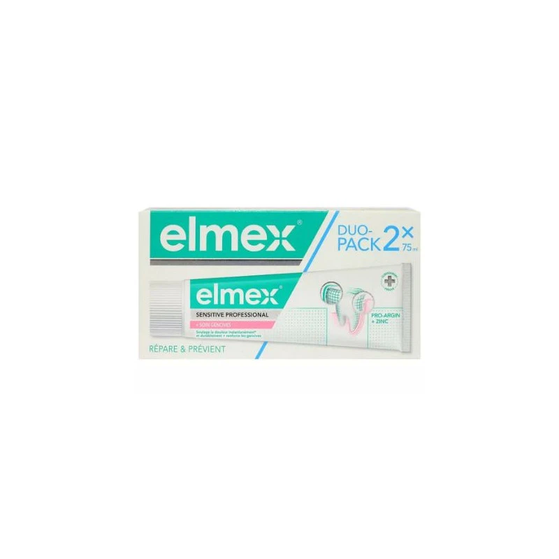 ELMEX Sensitive Professional Répare Et Prévient Soin Gencives 2x75ml 1 ELMEX Sensitive Professional Répare Et Prévient Soin Gencives 2x75ml