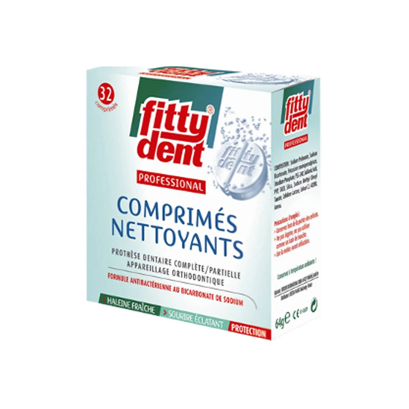 Biosynex Fittydent Professional 32 Comprimés Netoyants 1 Biosynex Fittydent Professional 32 Comprimés Netoyants