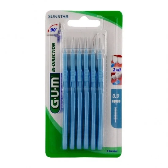 Gum Brossettes Interdentaires Gum Bidirection 0.9mm 1 Gum Brossettes Interdentaires Gum Bidirection 0.9mm