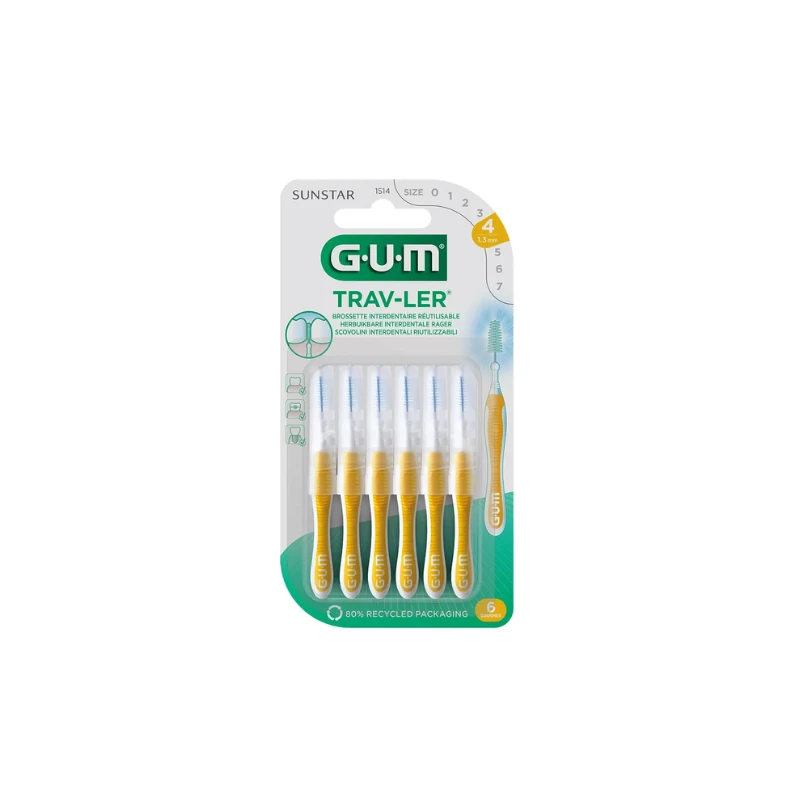 Gum Trav-ler Brossettes Interdentaires 1.3mm X6 1 Gum Trav-ler Brossettes Interdentaires 1.3mm X6