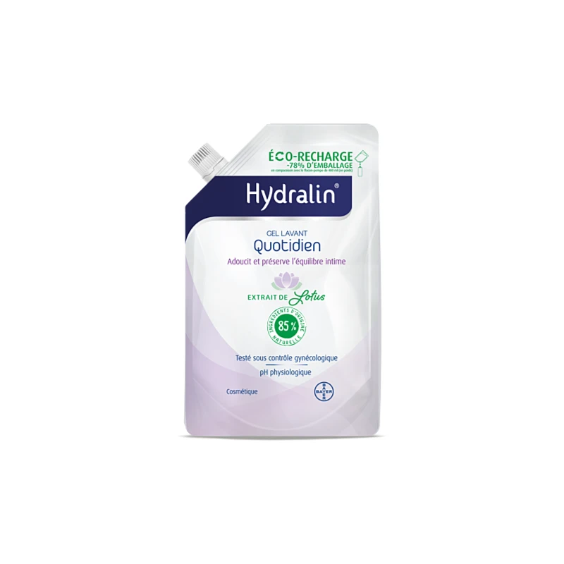 Hydralin Gel Lavant Quotidien Éco Recharge 400ml 1 Hydralin Gel Lavant Quotidien Éco Recharge 400ml