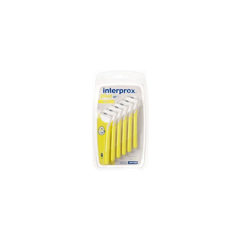 Interprox Plus Brossettes Interdentaires Jaunes Mini X6 1 Interprox Plus Brossettes Interdentaires Jaunes Mini X6