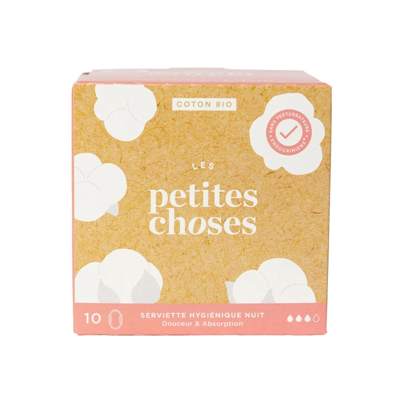 Les Petites Choses Serviette Hygiénique Nuit Coton Bio Boîte De 10 1 Les Petites Choses Serviette Hygiénique Nuit Coton Bio Boîte De 10