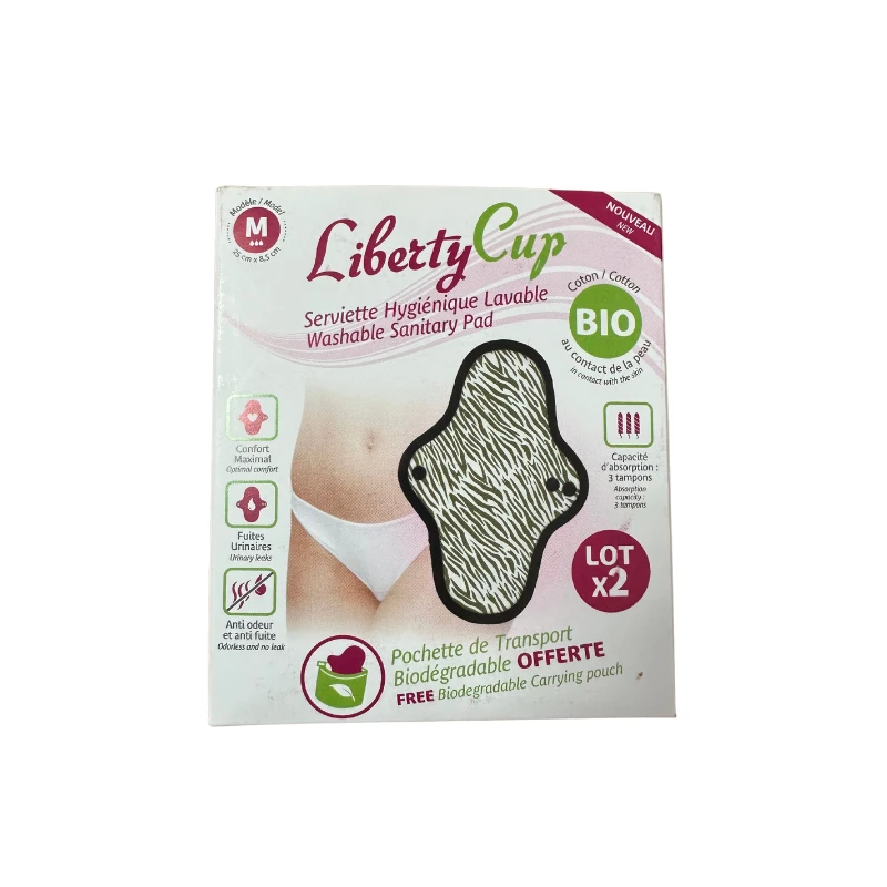 Liberty Cup Serviette Hygiénique Lavable X2 1 Liberty Cup Serviette Hygiénique Lavable X2