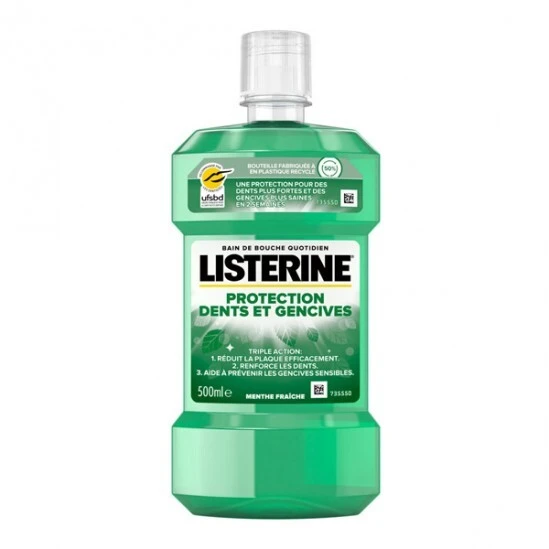 Listerine Bain De Bouche Protection Dents Et Gencives 500ml 1 Listerine Bain De Bouche Protection Dents Et Gencives 500ml