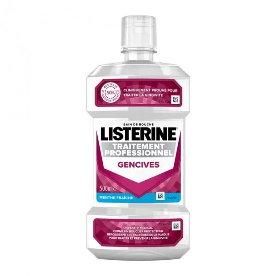 Listerine Bain De Bouche Traitement Professionnel Gencives 500ml 1 Listerine Bain De Bouche Traitement Professionnel Gencives 500ml