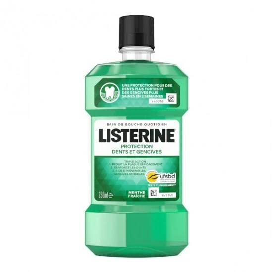 Listerine Protection Dents Et Gencives Menthe Fraîche 250ml 1 Listerine Protection Dents Et Gencives Menthe Fraîche 250ml