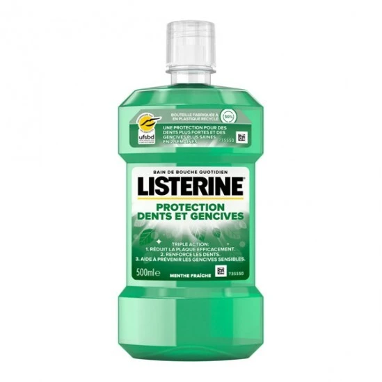 Listerine Protection Dents Et Gencives Menthe Fraîche 500ml 1 Listerine Protection Dents Et Gencives Menthe Fraîche 500ml