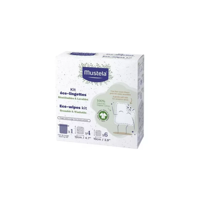 Mustela Éco-Lingettes Kit Filet De Lavage + 10 Lingettes 1 Mustela Éco-Lingettes Kit Filet De Lavage + 10 Lingettes