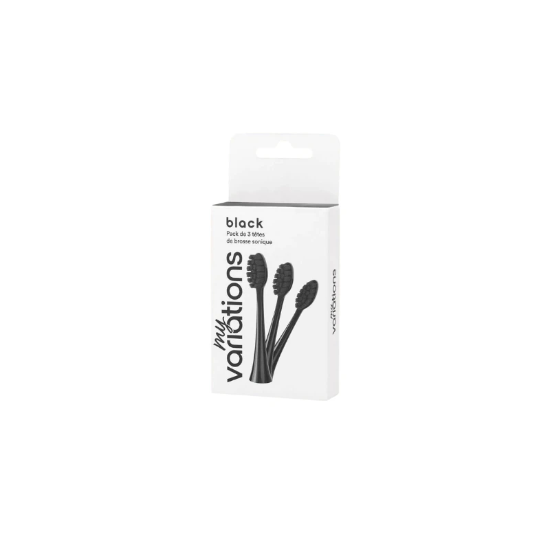 MyVariations Pack 3 Têtes De Brosse à Dents Onyx-Black 1 MyVariations Pack 3 Têtes De Brosse à Dents Onyx-Black