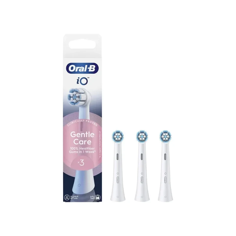 Oral B IO - GENTLE CARE - Brossettes De Rechange Brosse à Dents Electrique, 3 Unités 1 Oral B IO - GENTLE CARE - Brossettes De Rechange Brosse à Dents Electrique, 3 Unités