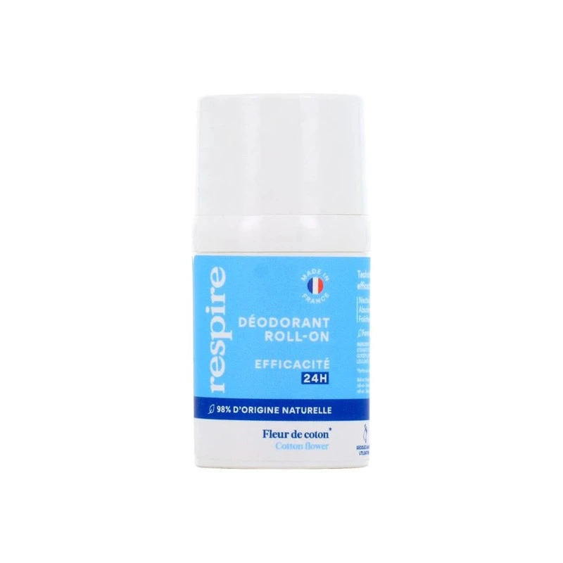 Respire Déodorant Roll-on 24h Fleur De Coton 15ml 1 Respire Déodorant Roll-on 24h Fleur De Coton 15ml