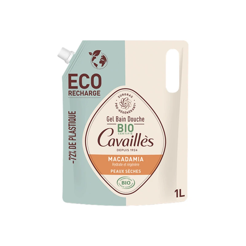 Rogé Cavaillès Gel Bain Douche Macadamia Bio éco-recharge 1L 1 Rogé Cavaillès Gel Bain Douche Macadamia Bio éco-recharge 1L