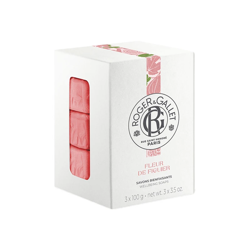 Roger & Gallet Fleur De Figuier Coffret Savons Bienfaisants 300gr 1 Roger & Gallet Fleur De Figuier Coffret Savons Bienfaisants 300gr