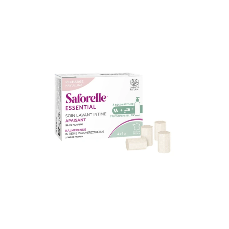 SAFORELLE - Soin Lavant Intime Apaisant Recharge - 4 X 6g 1 SAFORELLE - Soin Lavant Intime Apaisant Recharge - 4 X 6g