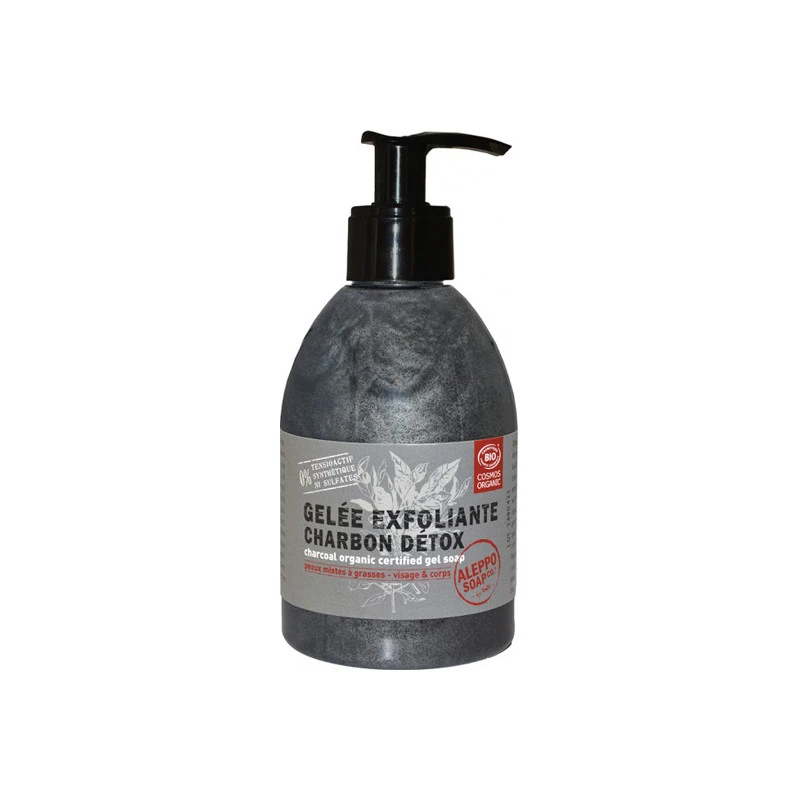 Tadé Gelée Exfoliante Charbon Détox Bio 300ml 1 Tadé Gelée Exfoliante Charbon Détox Bio 300ml