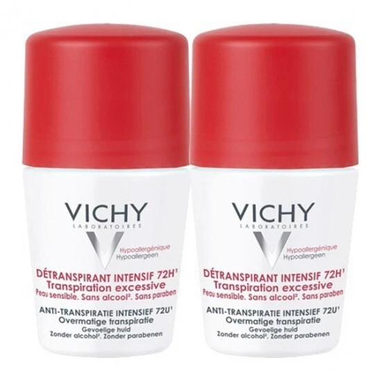Vichy Déodorant Détranspirant Intensif 72h 2x50ml 1 Vichy Déodorant Détranspirant Intensif 72h 2x50ml