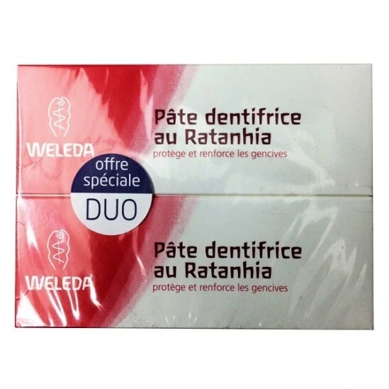 Weleda Pâte Dentifrice Au Ratanhia Duo 75ml 1 Weleda Pâte Dentifrice Au Ratanhia Duo 75ml