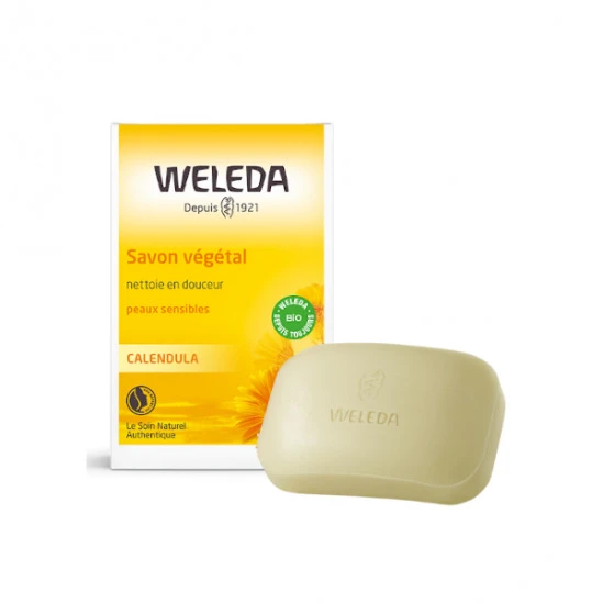 Weleda Savon Végétal Calendula Bio 100g 1 Weleda Savon Végétal Calendula Bio 100g